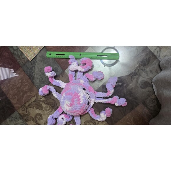 Handmade Chunky Crochet Octopus Toy - Adorable Handmade Chenille - Picture 10 of 10